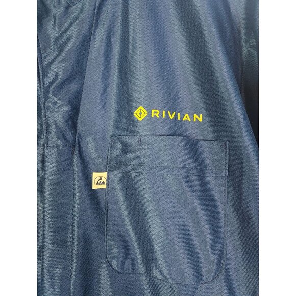 Red Kap x Rivian Anti-Static Coverall Men's Med RG Navy Blue - Picture 3 of 15